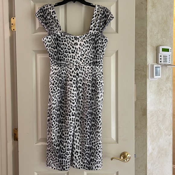 Tadashi Shoji black and white animal print formal dress - Picture 2 of 5